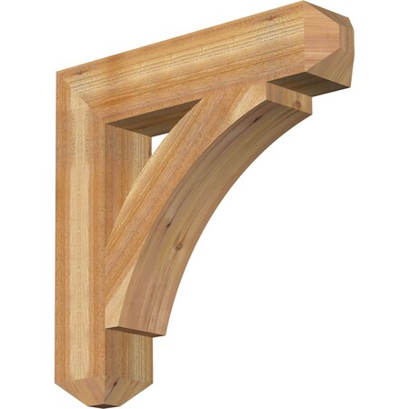 Ekena Millwork Thorton Craftsman Rough Sawn Bracket, Western Red Cedar, 6"W x 30"D x 30"H BKT06X30X30THR04RWR